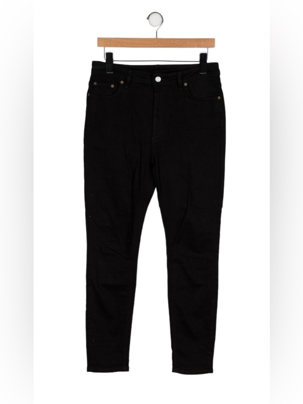 Acne Studios black mid-rise skinny jeans